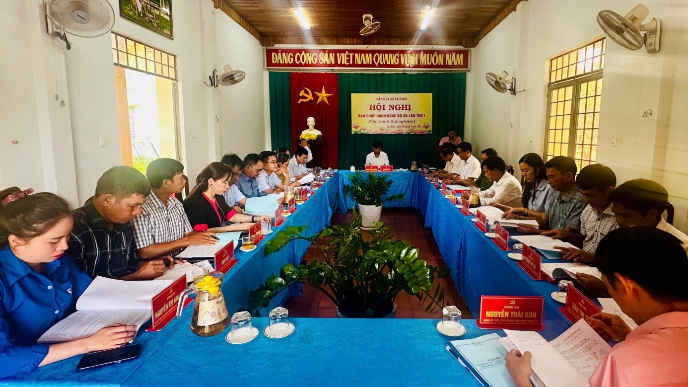 Đảng ủy xã Ea Hiao tổ chức vận hành thử nghiệm mô hình chính quyền hai cấp
